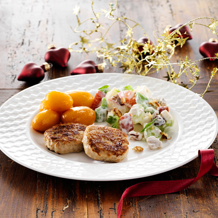 Frikadeller med waldorffsalat