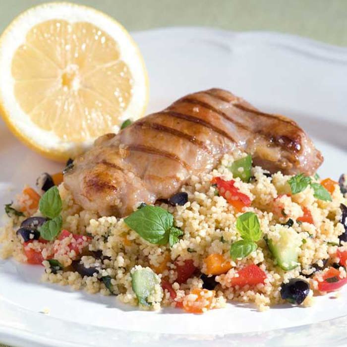 Grillet lårfilet med frisk tabouleh