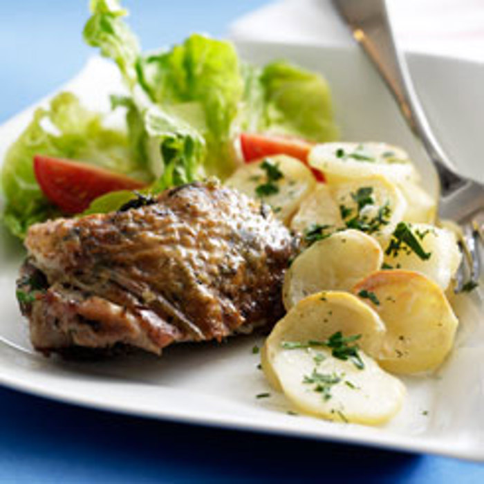 Kylling med kartofler i fad